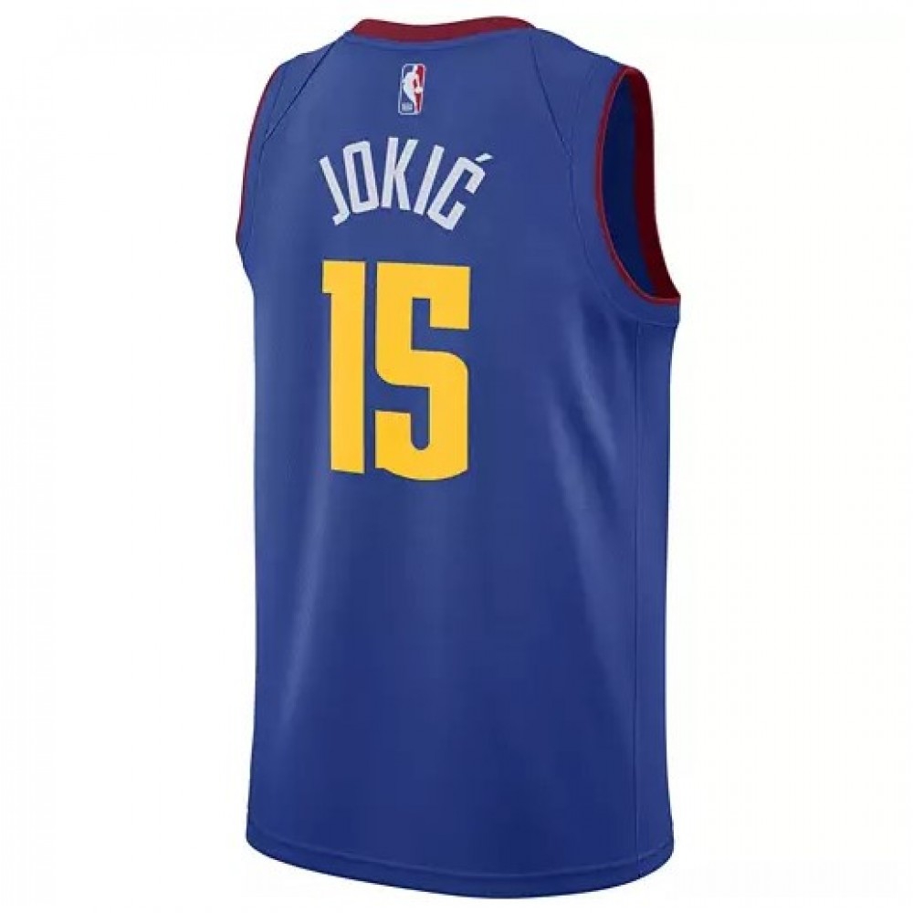 Men's Denver Nuggets Nikola Jokic #15 Jordan Blue 2020/21 Swingman Jersey - Statement Edition-Pro Kit Vault | Brand New 26/27 Sports Jerseys
